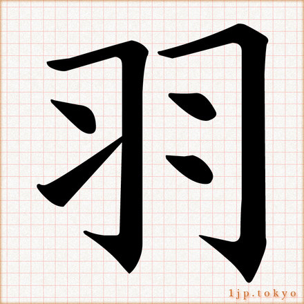 羽 の漢字書き方 習字 羽レタリング