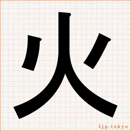 火 の漢字書き方 習字 火レタリング